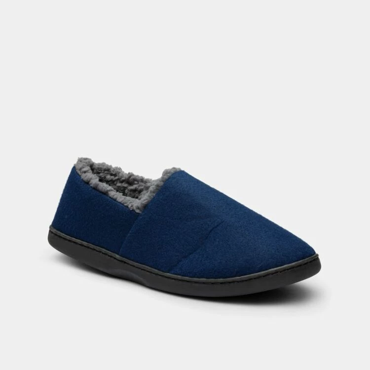 Weavers Sherpa Lined Slipper Navy - Image 3