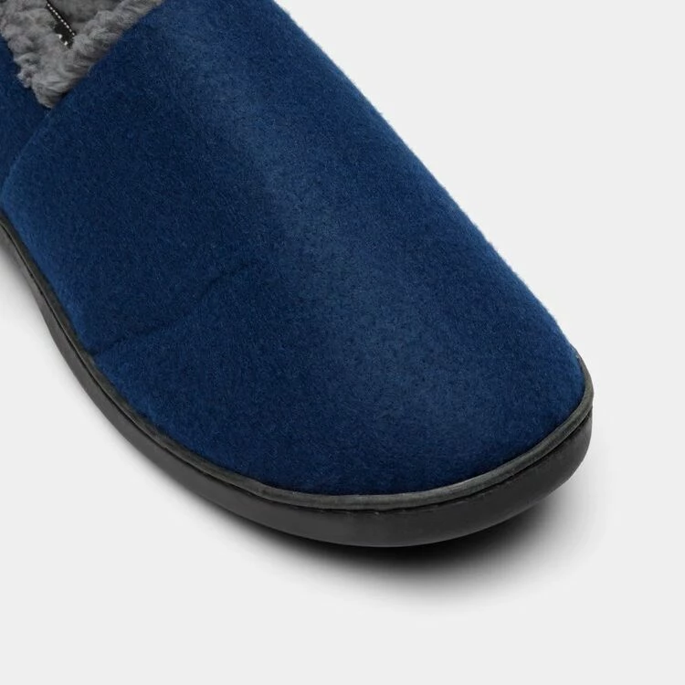 Weavers Sherpa Lined Slipper Navy - Image 2