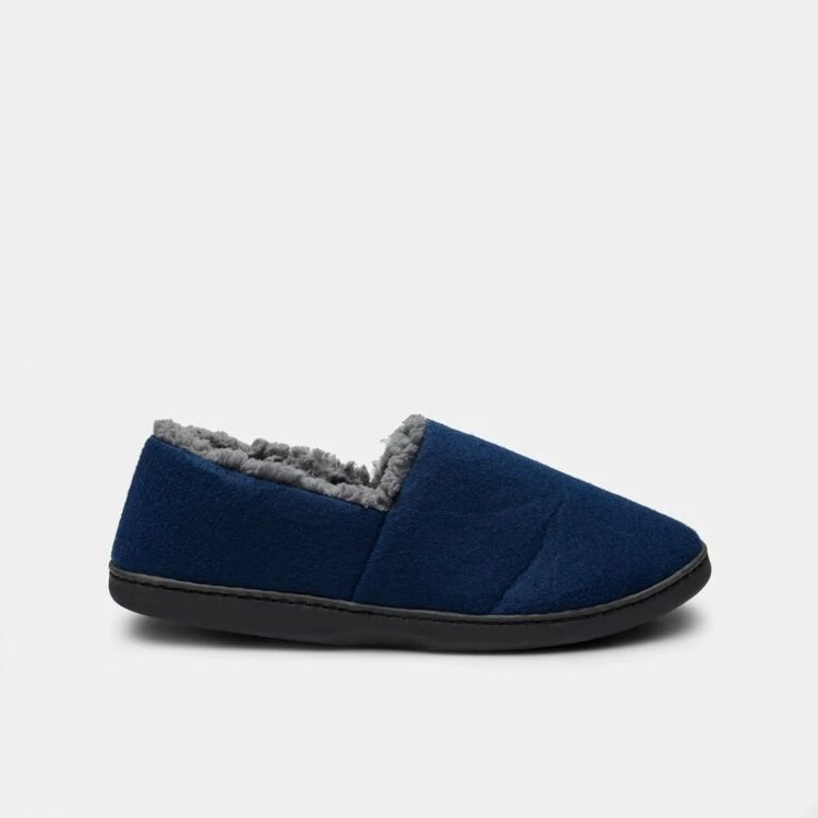 Weavers Sherpa Lined Slipper Navy - Image 4