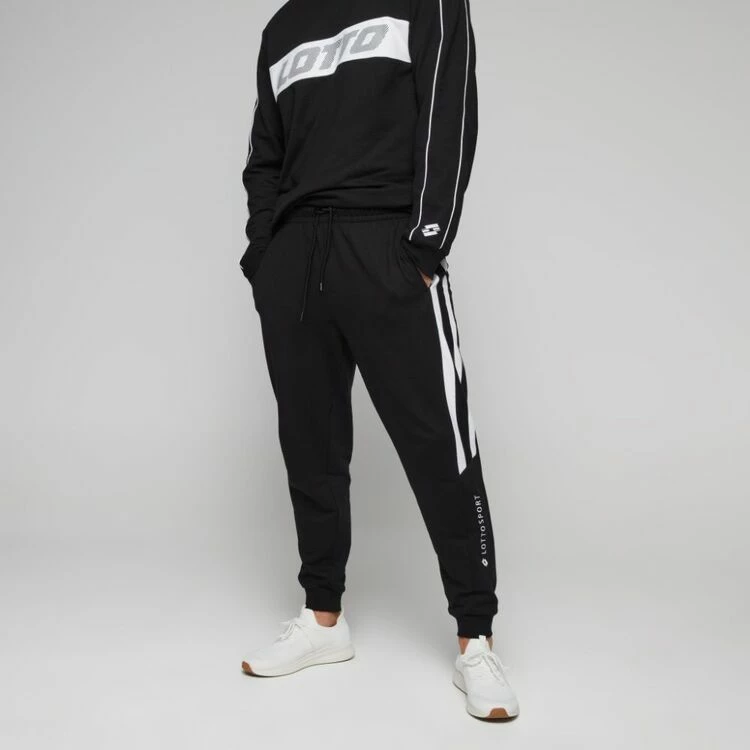 Lotto Men's Urban French Terry Cuff Pant Black - Image 4