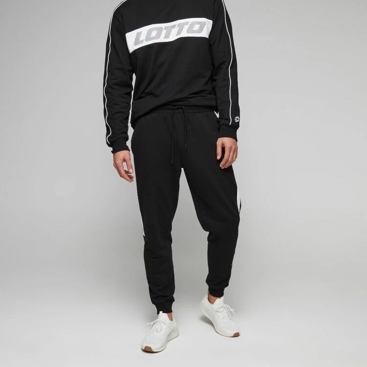 Lotto Men's Urban French Terry Cuff Pant Black - Image 3