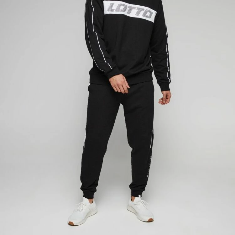 Lotto Men's Urban French Terry Cuff Pant Black - Image 2
