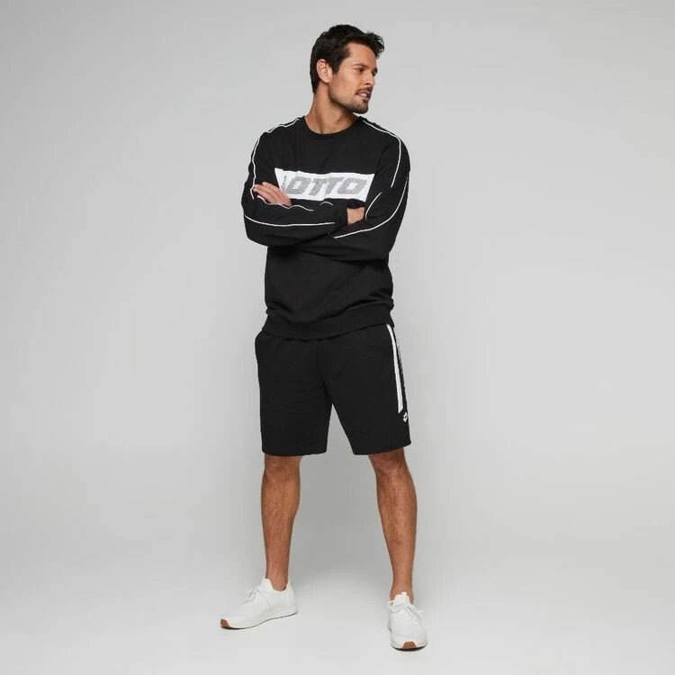 Lotto Men's Urban French Terry Short Black - Image 5