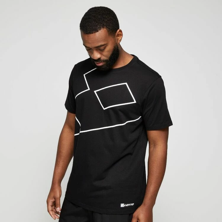 Lotto Men's Logo VII Tee Black - Image 2