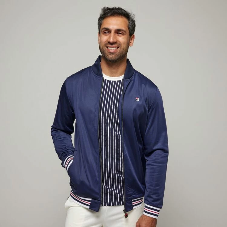 FILA Men's Heritage Wyatt Tricot Jacket New Navy - Image 2