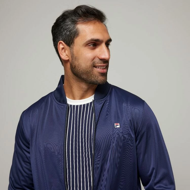 FILA Men's Heritage Wyatt Tricot Jacket New Navy