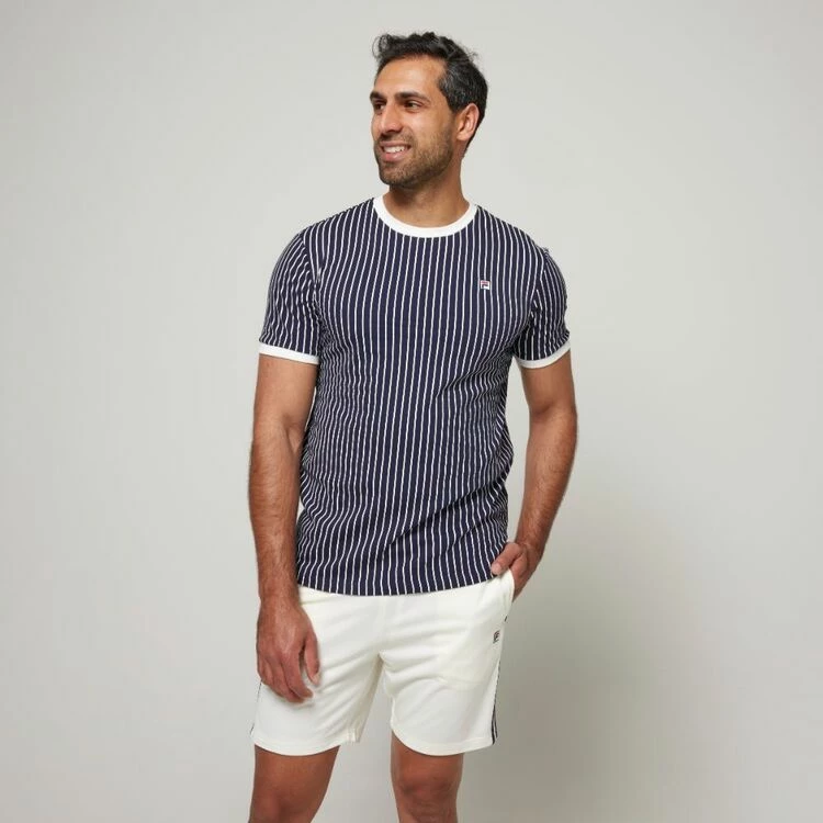 FILA Wyatt Ringer Heritage Jersey Tee New Navy - Image 2