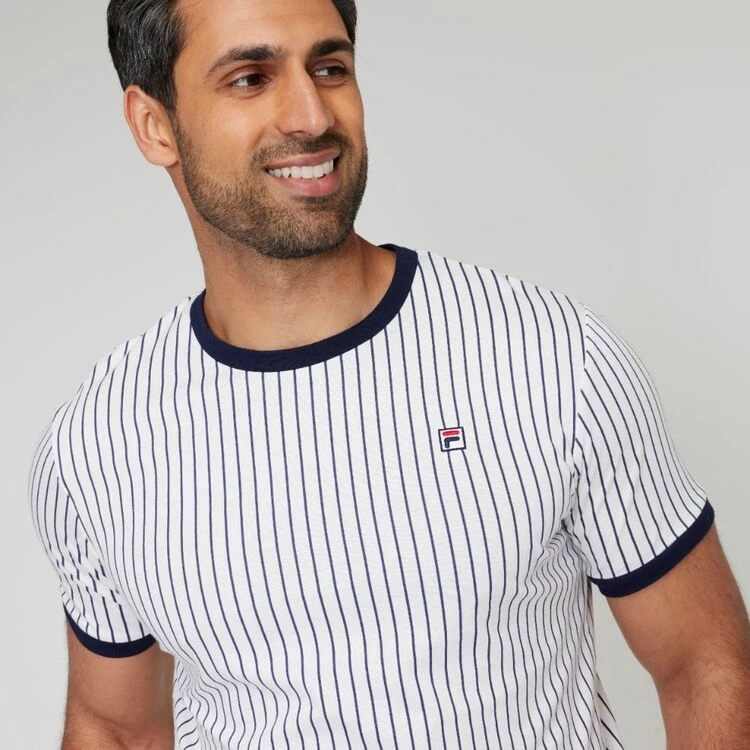 FILA Wyatt Ringer Heritage Jersey Tee Snow White - Image 2