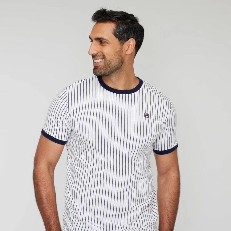 FILA Wyatt Ringer Heritage Jersey Tee Snow White