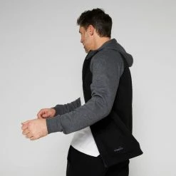 Diadora Men's CVC Fleece Zip Hoodie Black & Slate