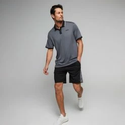 Diadora Men's Active Polo Black & Slate