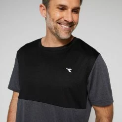Diadora Melange Active Tee Black & Slate