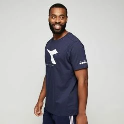 Diadora Men's Heritage T-shirt Navy
