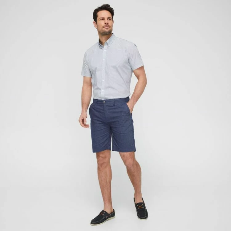 Jeff Banks Chambray Tailored Shorts Denim - Image 3