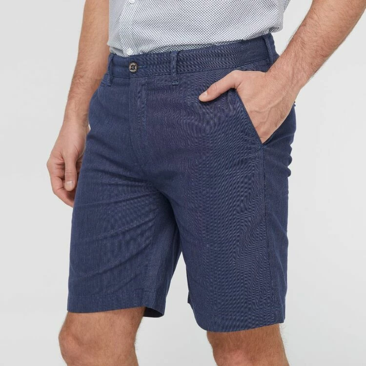 Jeff Banks Chambray Tailored Shorts Denim - Image 2