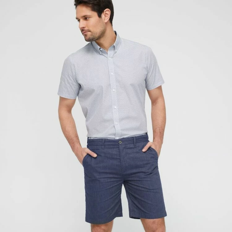 Jeff Banks Chambray Tailored Shorts Denim