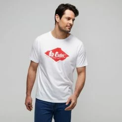 Lee Cooper Diamond Logo Tee White