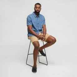 Lee Cooper Denim Short Sleeve Shirt Light Wash