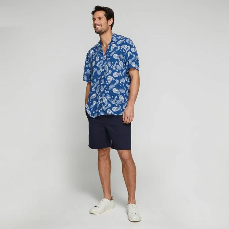 JB Jayson Brunsdon Men's Cotton Chino Short Navy - Image 3