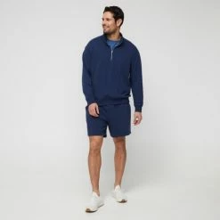 JB Jayson Brunsdon Men's 1/4 Zip Sweatshirt Navy