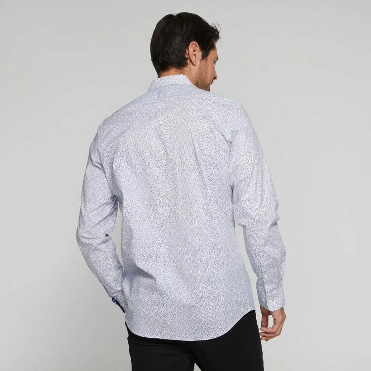 Brooksfield Abstract Leaf Print Long Sleeve Shirt Pink - Image 4