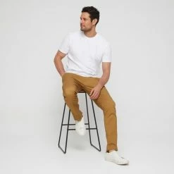 Brooksfield Men's Casual Chino Caramel Caramel