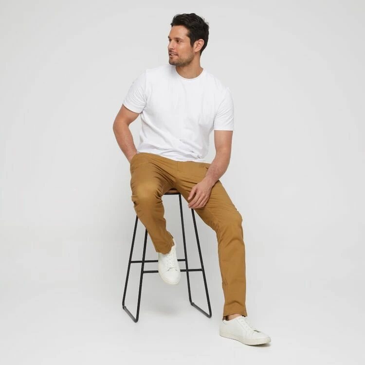 Brooksfield Men's Casual Chino Caramel Caramel