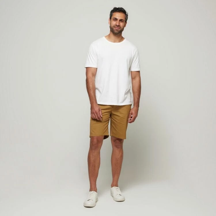 Brooksfield Casual Stretch Shorts Caramel - Image 3