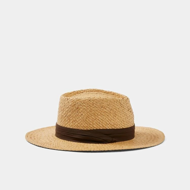 Bronson Mens Straw Fedora Tan - Image 2