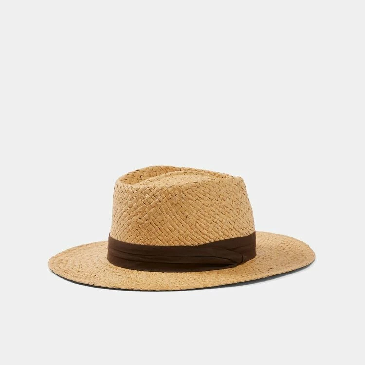 Bronson Mens Straw Fedora Tan - Image 3