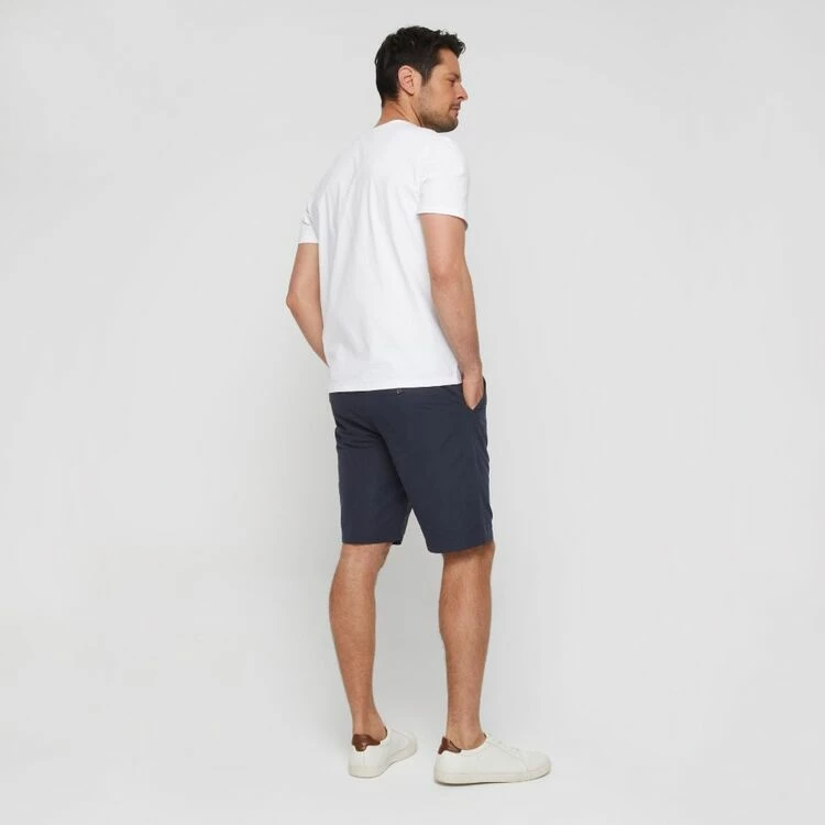 Bronson Casual Comfort Waist Chino Shorts Navy - Image 9