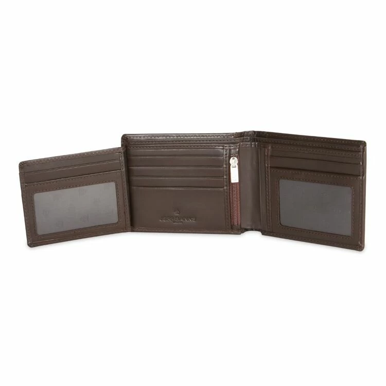 Jeff Banks Men's Tri Fold Wallet Dark Brown - Image 2