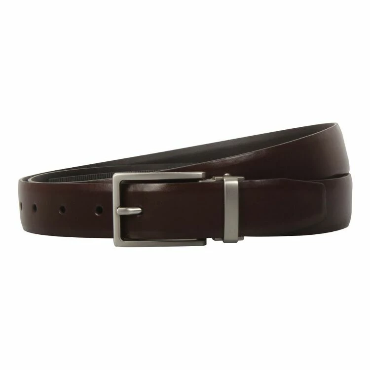 Jeff Banks Men's 2 Belt Set Black & Brown