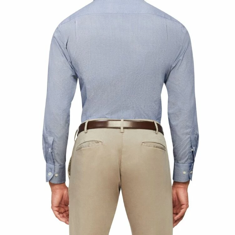 Van Heusen Classic Long Sleeve Shirt Circle Print Blue Blue - Image 2