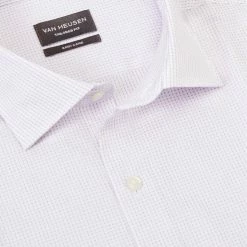 Van Heusen Tailored 2 Colour Dobby Long Sleeve Shirt Purple Purple
