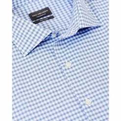 Van Heusen Tailored Check Long Sleeve Shirt Blue Blue