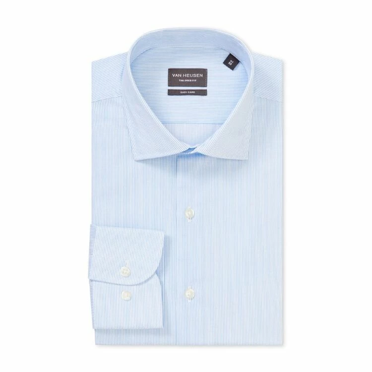 Van Heusen Tailored Long Sleeve Shirt Mini Stripe Blue Blue - Image 3