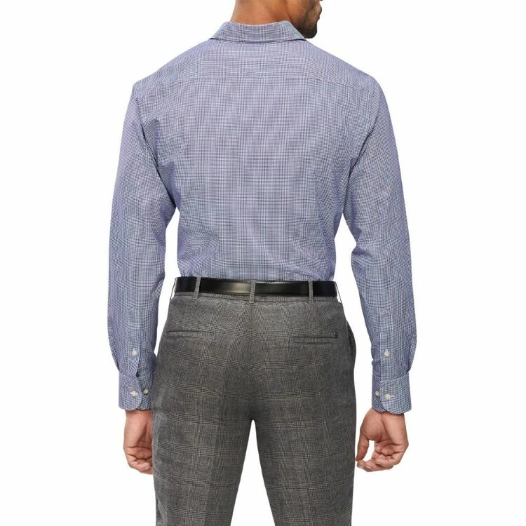 Van Heusen Tailored Long Sleeve Shirt Houndstooth Blue Blue - Image 2