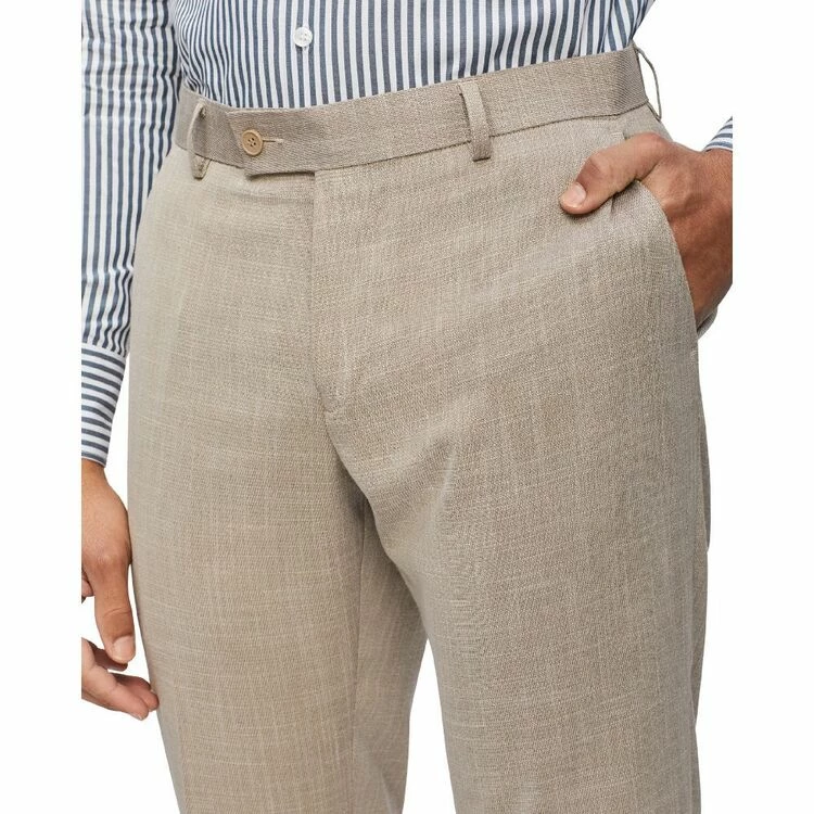 Van Heusen Tailored Textured Slub Trouser Yellow Tan - Image 2