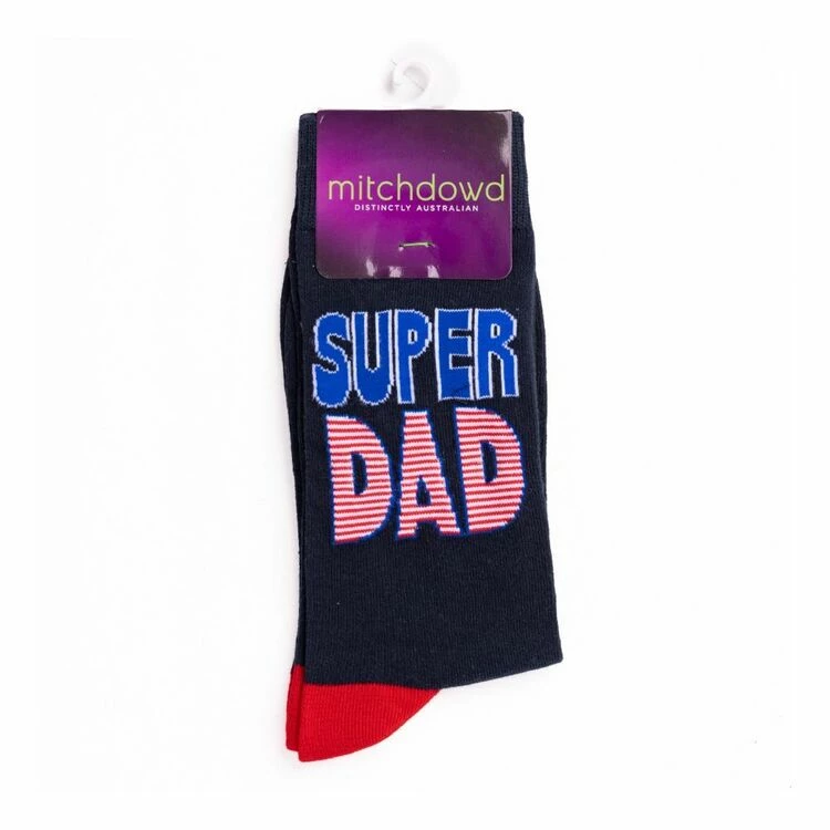 Mitch Dowd Super Dad Socks Navy - Image 2