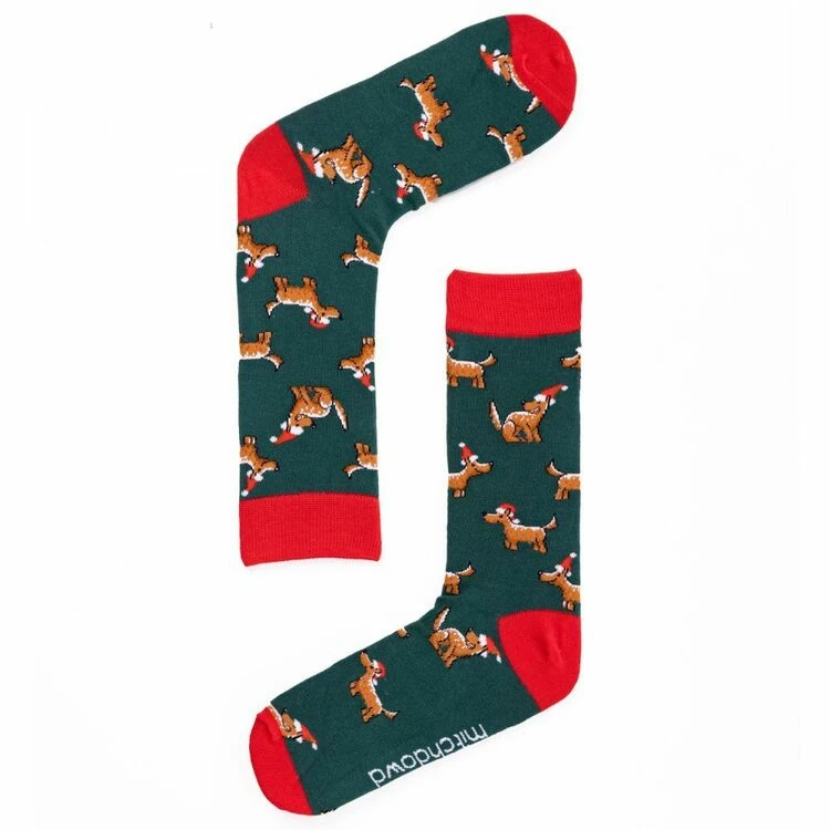 Mitch Dowd Cotton 3pk Dog Xmas Pack Mens Sock Multicoloured & Blue 8 - 13