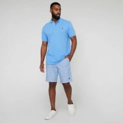 U.S. Polo Assn. Men's Coloured Horse Custom Polo Blue