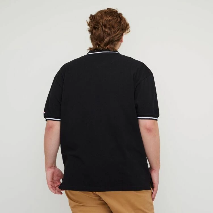 U.S. Polo Assn. Big Long Sleeve Polo Black - Image 4