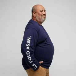 U.S. Polo Assn. U.S. Polo Association Big Arm Brand Long Sleeve Tee Navy
