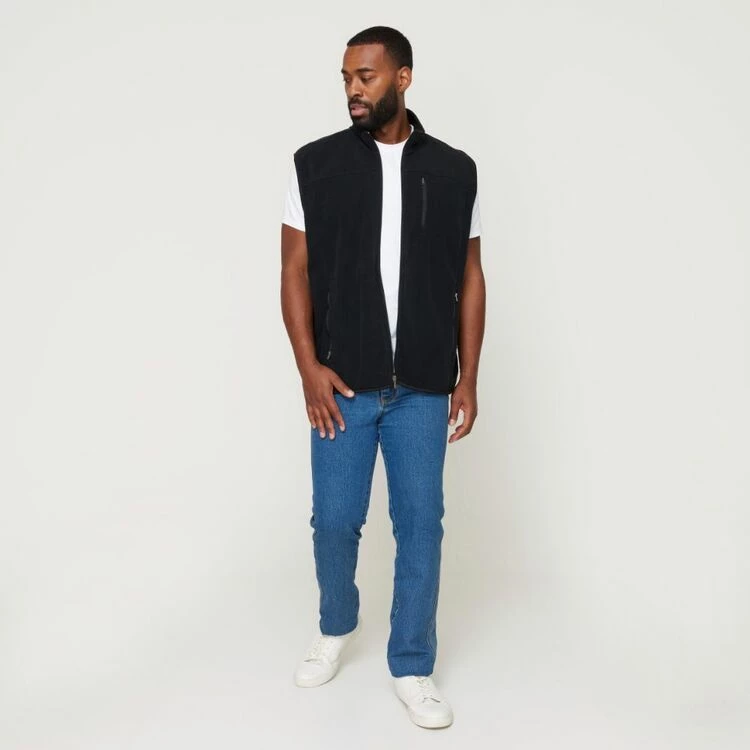 West Cape Classic Stirling Zip Through Body Warmer Fleece Vest Black