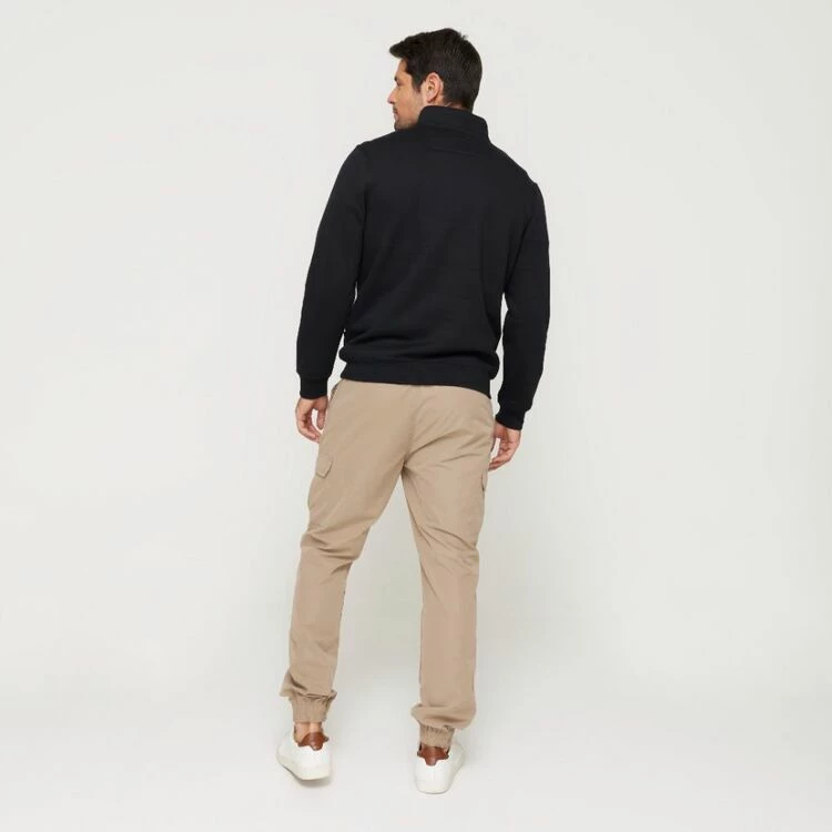 Bronson Casual Gisborne Fleece Jumper Black - Image 4