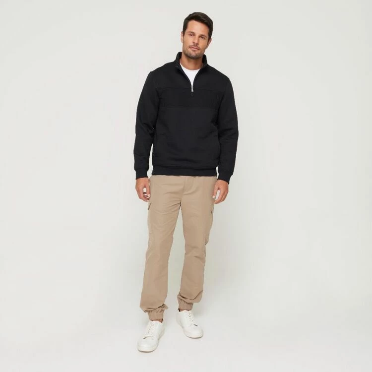 Bronson Casual Gisborne Fleece Jumper Black - Image 3