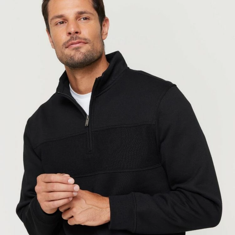 Bronson Casual Gisborne Fleece Jumper Black - Image 2