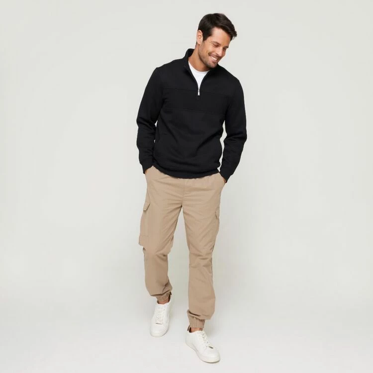 Bronson Casual Gisborne Fleece Jumper Black