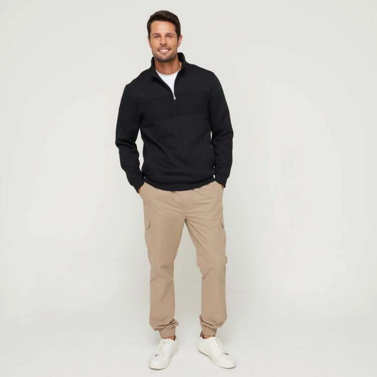 Bronson Casual Gisborne Fleece Jumper Black - Image 5